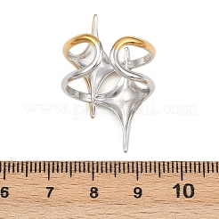 女性用調節可能な304ステンレススチールカフリング  スター  ゴールデン·ステンレス鋼色  33mm  usサイズ6 1/2(16.9mm)&nbsp;LS-RJEW-B135-01GP-03