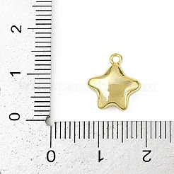 真鍮チャーム  笑顔の星チャーム  長持ちメッキ  カドミウムフリー＆ニッケルフリー＆鉛フリー  ゴールドカラー  12.5x11.5x4mm  穴：1.4mm&nbsp;KK-L238-26G
