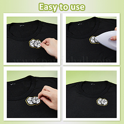 21Pcs Gamble Theme Polyester Embroidery Cloth Iron On/Sew On Patches&nbsp;DIY-FH0009-63