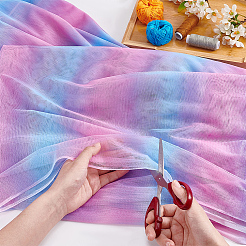 Rainbow Color Polyester Mesh Fabric&nbsp;DIY-WH0504-162A