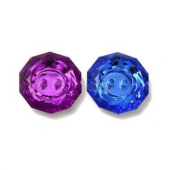 アクリルラインストーンボタン  多面カット  混合図形  ミックスカラー  12~18x6.5~10mm  穴：1~1.5mm&nbsp;BUTT-MSMC001-M3
