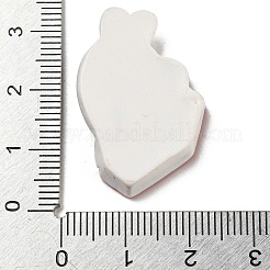 ハロウィーンテーマの不透明樹脂デコデンカボション  棺桶を持つウサギ  クロス  26x25x6mm&nbsp;RESI-E055-01F