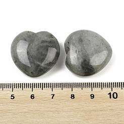 Natural Labradorite Heart Love Stone&nbsp;G-P616-A01-01