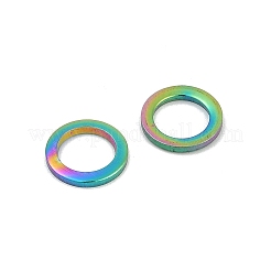 イオンプレーティング（IP）304ステンレス鋼リンクリング  リング  虹色  8x1mm&nbsp;STAS-F187-51M-8MM