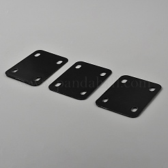長方形プラスチックネックシムサー  ギター用  ウクレレアクセサリー  ブラック  76x56x0.6~1.5mm  穴：6.4x9.7mm  3個/セット&nbsp;KY-WH0046-130