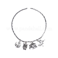 100 pcs 10 Style Tibetan Style Alloy Pendants&nbsp;TIBEP-CJ0001-34
