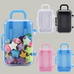 4Pcs 4 Colors Trolley Bag Shaped Plastic Candy Storage Boxes&nbsp;AJEW-SP0002-61