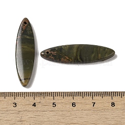 天然ピカソジャスパーペンダント  馬の目のチャーム  39.5~40x10~10.5x4mm  穴：1.2mm&nbsp;G-Q161-06B