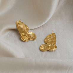 304 Stainless Steel Natural Gemstone Stud Earrings for Women&nbsp;AI1548