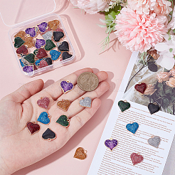 48Pcs 8 Colors Zinc Alloy Pendants&nbsp;ENAM-UN0001-33