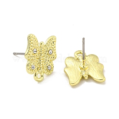 Rack Plating Alloy Stud Earring Finding&nbsp;FIND-C053-06G