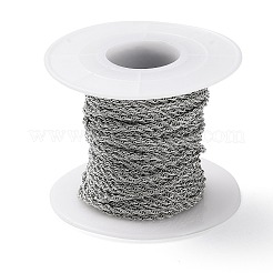 Tarnish Resistant 304 Stainless Steel Rope Chains&nbsp;CHS-G027-08A-P