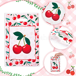 Rectangle Plastic Cherry Printed Gift Storage Bags with Hole Handles&nbsp;ABAG-WH0032-101