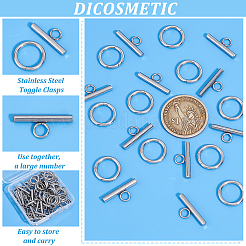50 Sets 304 Stainless Steel Toggle Clasps&nbsp;STAS-UN0037-39