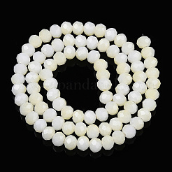 Two-Tone Imitation Jade Glass Beads Strands&nbsp;GLAA-T033-01B-01