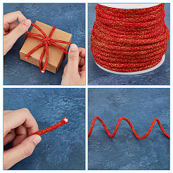 10 Yards Round Polyester Golde Metallic Cord&nbsp;OCOR-BC0007-51A