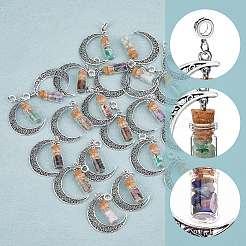 2 Sets Alloy Moon European Dangle Charms&nbsp;PALLOY-FI0001-03