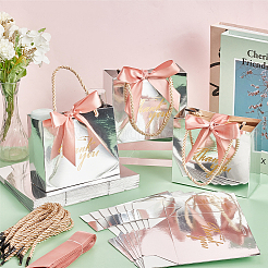 Folding Paper Gift Bags with Handle&nbsp;ABAG-WH0045-22