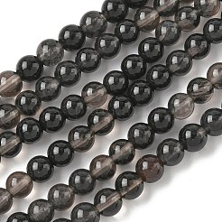 天然氷オブシディアンビーズ連売り  ラウンド  ココナッツブラウン  6mm  穴：1.2mm  約66個/連  15.16''（38.5センチメートル）&nbsp;X-G-P590-A03-6mm-02