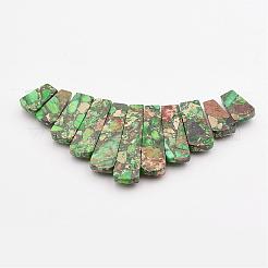 Assembled Gold Line and Imperial Jasper Beads Strands&nbsp;G-P298-K02