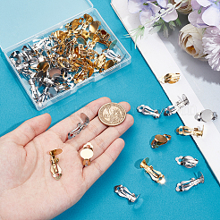60Pcs 2 Colors 304 Stainless Steel Clip-on Earring Findings&nbsp;FIND-UN0003-59