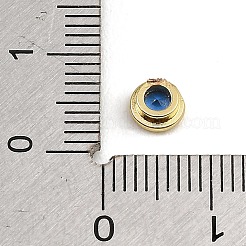 真鍮パヴェキュービックジルコニアカボション  フラットラウンド  多面カット  後ろ向き  ラックめっき  長持ちメッキ  カドミウムフリー＆鉛フリー  18KGP本金メッキ  ミックスカラー  5x2.5mm&nbsp;CU-CBA30E8-03G