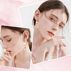 10Pcs Brass Cubic Zirconia Bowknot Stud Earring Findings&nbsp;KK-BBC0008-31