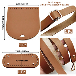 Handmade PU Leather Crochet Shoulder Bag Accessories Kits&nbsp;DIY-CL0002-52B