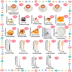プラスチック食器と樹脂食品  ドールハウスアクセサリー用  ミックスカラー  9.5~27.5x8~29x7~10mm&nbsp;AJEW-GF0010-18