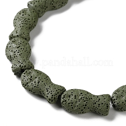 Fish Dyed Natural Lava Rock Beads Strands&nbsp;G-O126-01A-03
