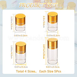 20Pcs 4 Style Glass Bead Containers&nbsp;MRMJ-CP0001-22A