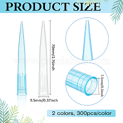 600Pcs 2 Colors Plastic Lab Pipette Tips&nbsp;TOOL-BC0003-46