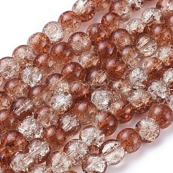 Baking Paint Crackle Glass Bead Strands&nbsp;CCG-S001-8mm-18