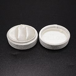 ベルベットのリングボックス  アクセサリー類のギフトボックス  コラム  ベージュ  4.3x5.6x4.3cm&nbsp;VBOX-WH0009-02C