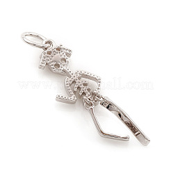 Halloween Brass Micro Pave Cubic Zirconia Pendants&nbsp;ZIRC-G169-04P