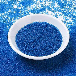 MIYUKIラウンドロカイユビーズ  日本製シードビーズ  11/0  (rr149f) マットトランスペアレントカプリブルー  2x1.3mm  穴：0.8mm  約5500個/50g&nbsp;SEED-X0054-RR0149F
