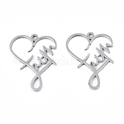 Non-Tarnish 201 Stainless Steel Pendants&nbsp;STAS-N098-045P