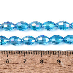 Electroplate Transparent Glass Beads Strands&nbsp;LS-GL-N002-01A-A11
