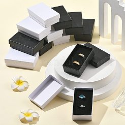 12Pcs 2 Colors Shell Textured Paper Jewelry Packaging Boxes with Black Sponge Inside&nbsp;CON-FS0001-28B