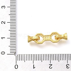 925 Sterling Silver Micro Pave Clear Cubic Zirconia Fold Over Clasps&nbsp;STER-U006-03G