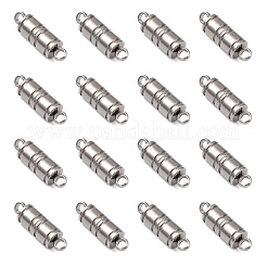 変色防止コラム 304 ステンレススチール ループ付きマグネット留め具  ステンレス鋼色  26x8mm  穴：2.5mm&nbsp;STAS-I028