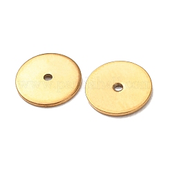 304ステンレススチールスペーサービーズ  イオンプレーティング（ip）  ディスク  18KGP本金メッキ  10x1mm  穴：1.2mm&nbsp;STAS-L318-02G-03