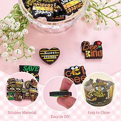 14Pcs 7 Colors Food Grade Eco-Friendly Silicone Focal Beads&nbsp;SIL-SZ0003-85