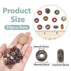 Natural Indian Agate European Beads&nbsp;G-NB0001-68