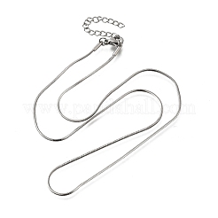 1.2mm 304 ステンレススチール スネークチェーンネックレス 女性用 男性用  ステンレス鋼色  17.72インチ（45cm）&nbsp;STAS-V011-04B-P