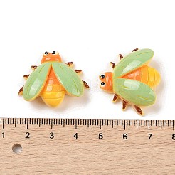 昆虫テーマの不透明樹脂デコデンカボション  ビートル  25x30x10.5mm&nbsp;RESI-M044-02C