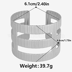 Elegant 304 Stainless Steel Cuff Bangles for Women&nbsp;RI2823-1