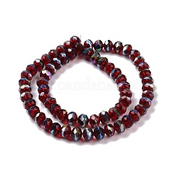 Transparent Electroplate Glass Beads Strands&nbsp;GLAA-F122-02