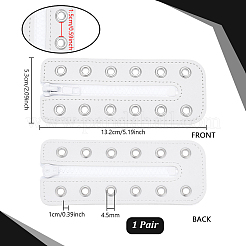 PU Leather Lace-in Boot Zipper Inserts&nbsp;DIY-WH0750-404A