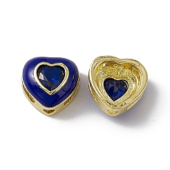 Rack Plating Brass Cubic Zirconia Beads&nbsp;KK-C007-16G-03
